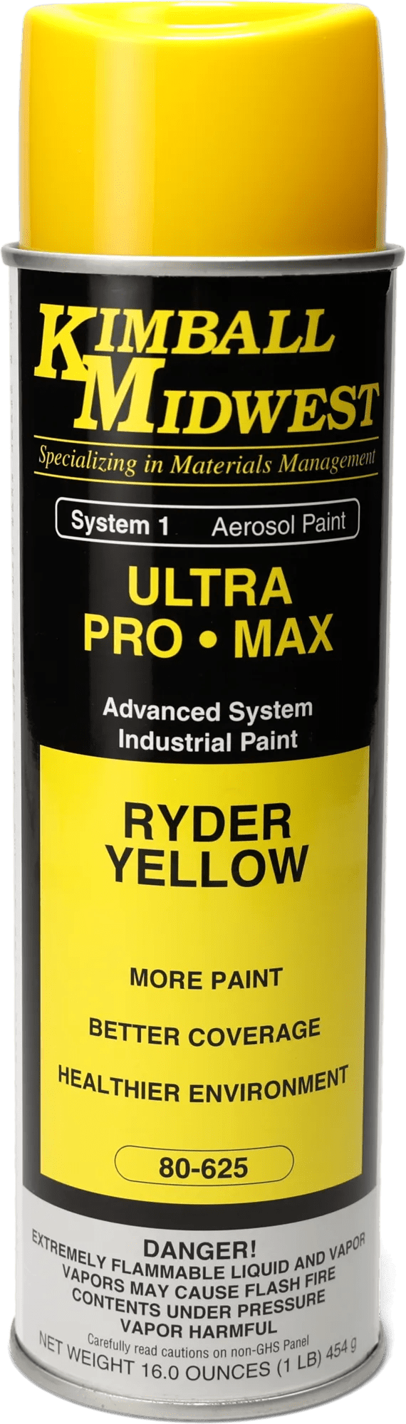 RY Yellow Ultra Pro•Max Oil-Based Enamel Spray Paint - 20 oz. Can - 12 Pack