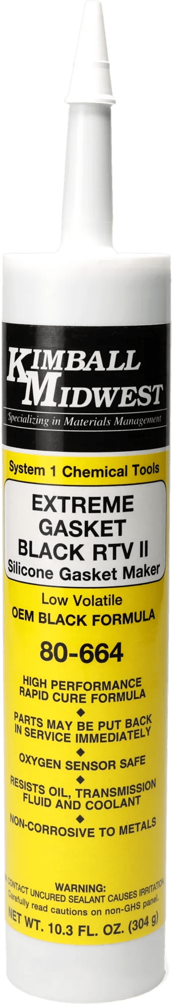 Black Extreme Gasket RTV II Silicone Gasket Maker - 11 oz. Cartridge - 12 Pack