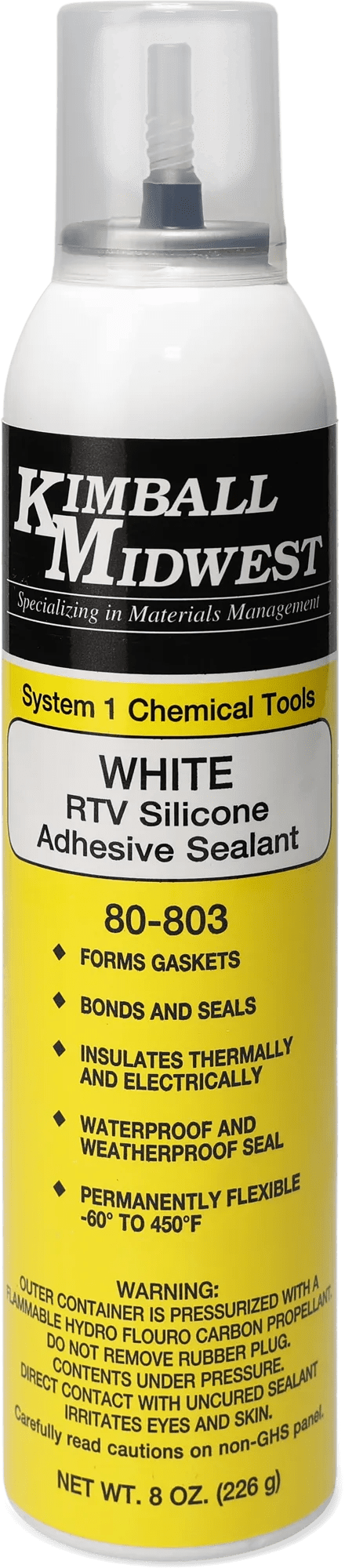 White RTV Silicone Gasket Maker & Sealant - 8 oz. Can - 12 Pack