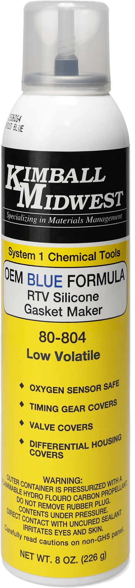 Blue RTV Silicone Low Volatile Gasket Maker & Sealant - 8 oz. Can - 12 Pack