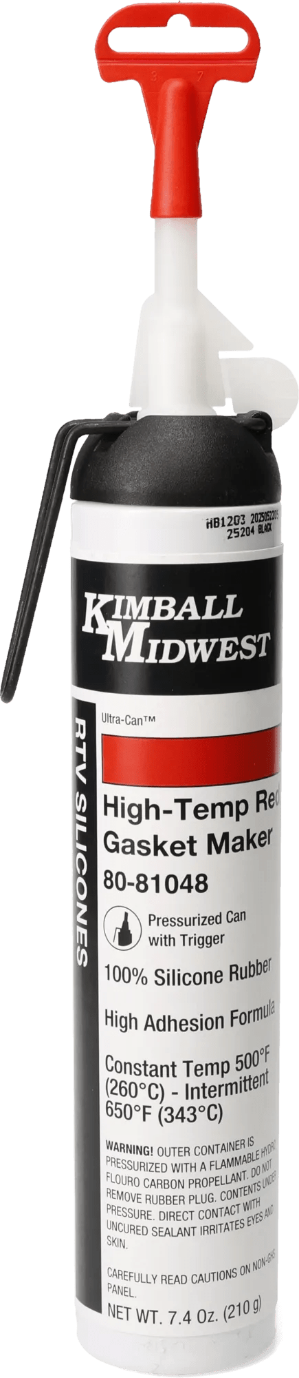 High Temp Red RTV Original Formula Silicone Gasket Maker & Sealant - 7.4 oz. Pressurized Trigger Can