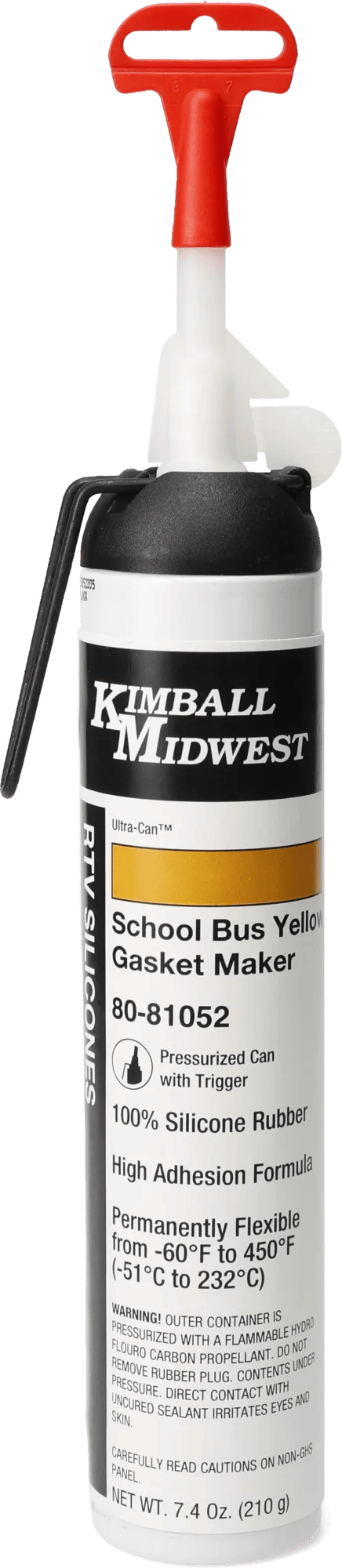 School Bus Yellow RTV Original Formula Silicone Gasket Maker & Sealant - 7.4 oz. Pressurized Trigger Can