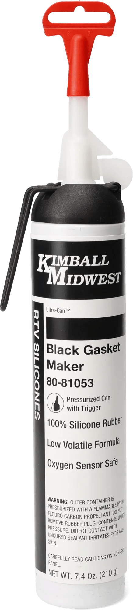 Black RTV Low Volatile Original Formula Silicone Gasket Maker & Sealant - 7.4 oz. Pressurized Trigger Can