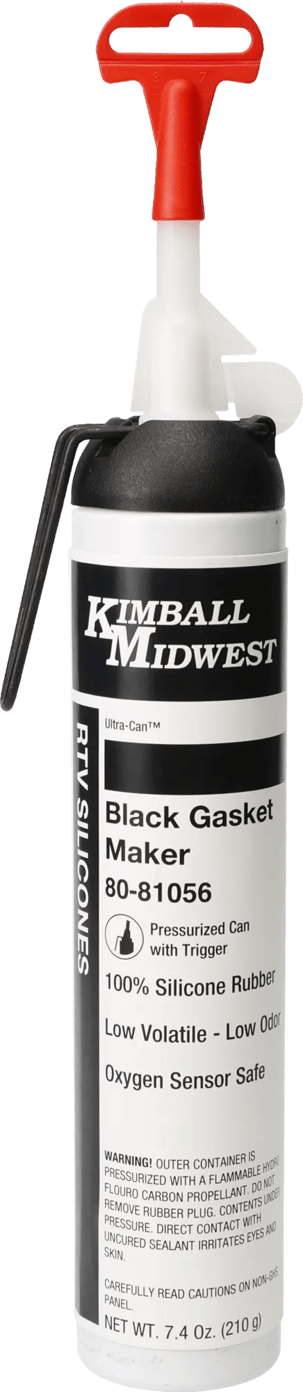 Black RTV Low Volatile, Low Odor Neutral Cure Formula Silicone Gasket Marker & Sealant - 7.4 oz. Pressurized Trigger Can