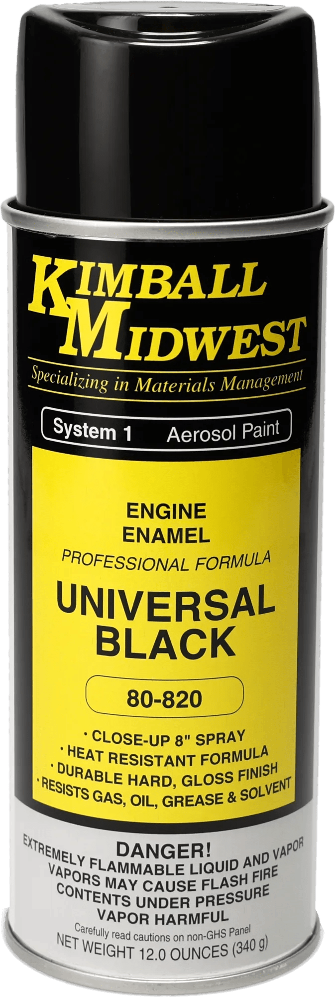 Universal Black Engine Oil-Based Enamel Spray Paint - 12 Pack