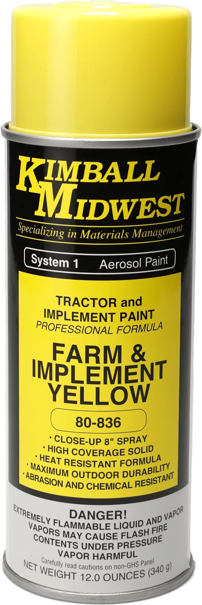 Farm & Implement Yellow Spray Paint - 16 oz. Can - 12 Pack