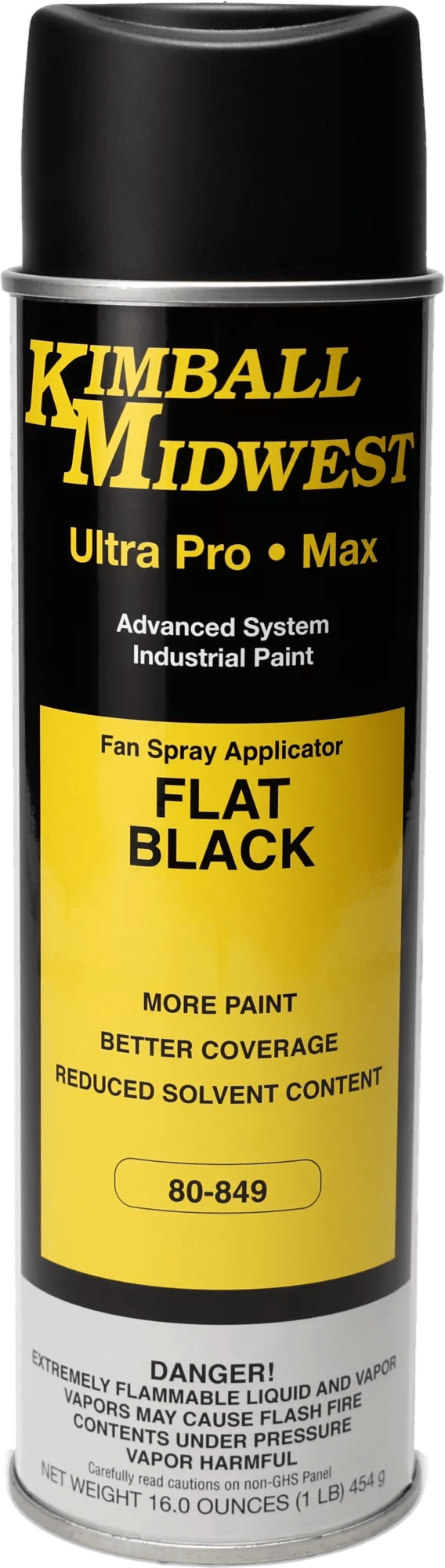 Flat Black Ultra Pro•Max Oil-Based Enamel Spray Paint w/ Fan Spray - 20 oz. Can