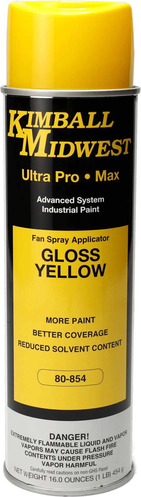 Gloss Yellow Ultra Pro•Max Oil-Based Enamel Spray Paint w/ Fan Spray - 20 oz. Can