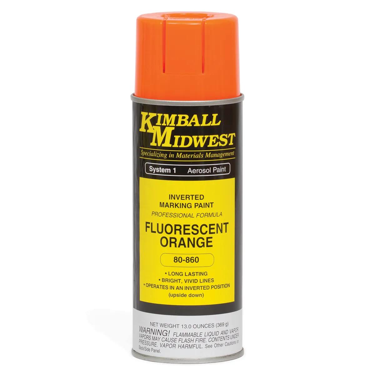 Fluorescent Orange Inverted Marking System Water-Based Paint - 16 oz. Can - Case - 12 Pack
