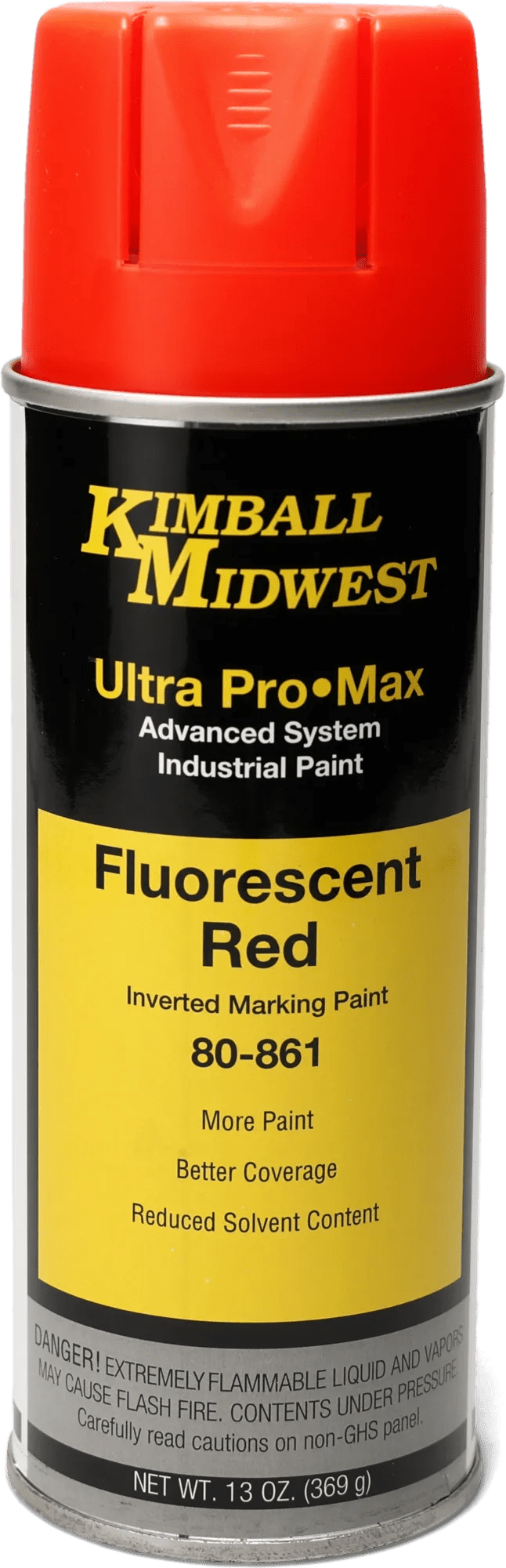 Fluorescent Red Inverted Marking System Water-Based Paint - 12 Pack
