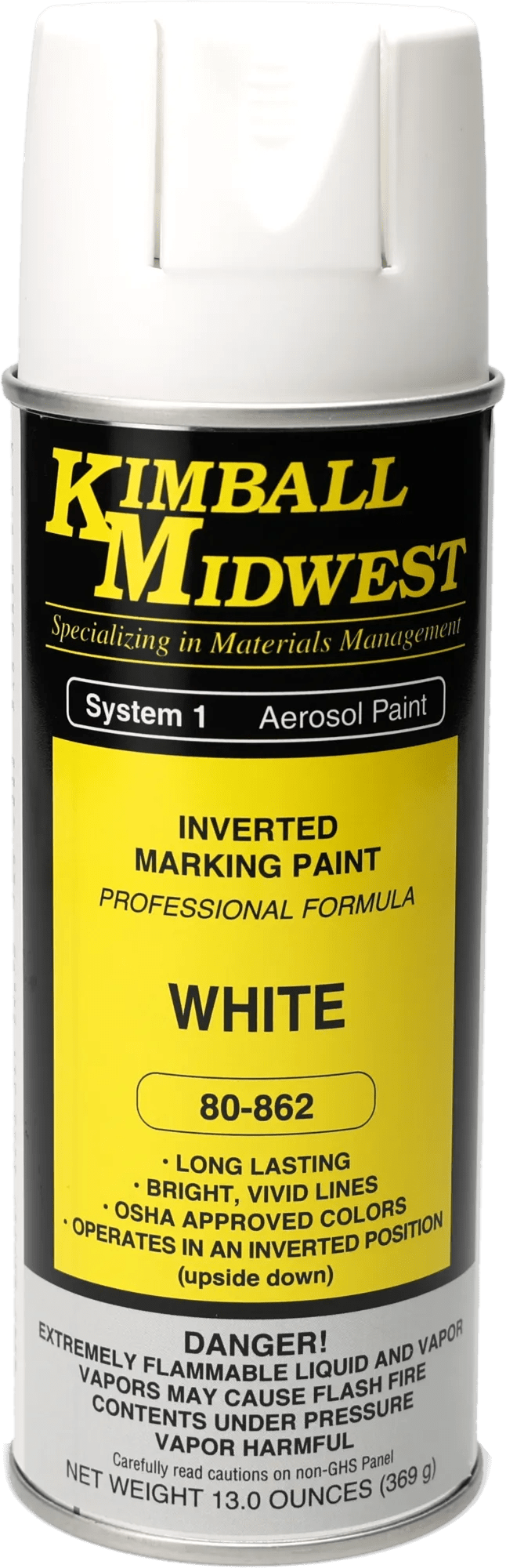 White Inverted Marking System Water-Based Paint - 16 oz. Can