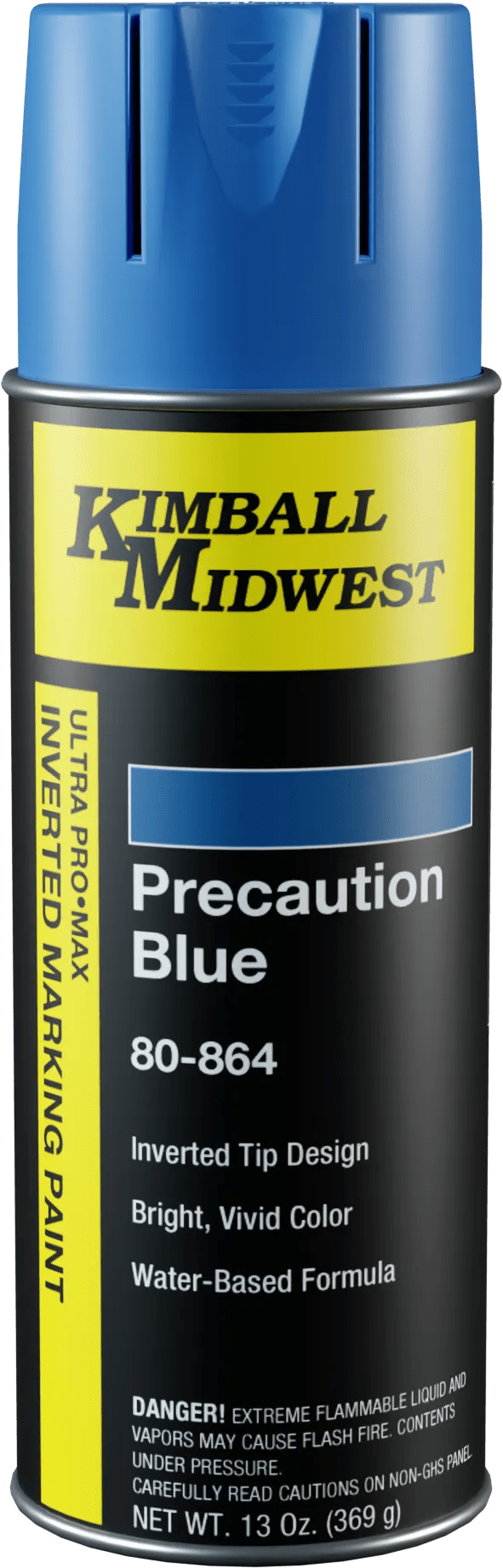 Precaution Blue Inverted Marking System Water-Based Paint - 16 oz. Can - 12 Pack