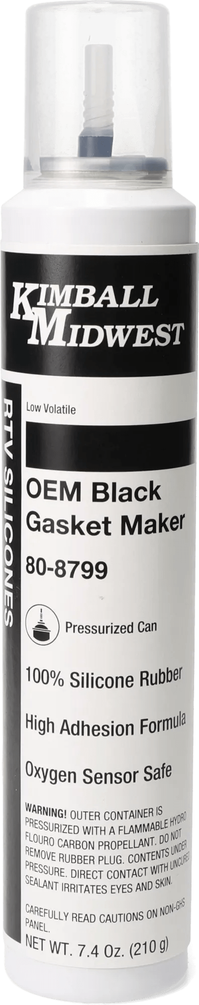 Black RTV Low Volatile Original Formula Silicone Gasket Maker & Sealant - 7.4 oz. Pressurized Can