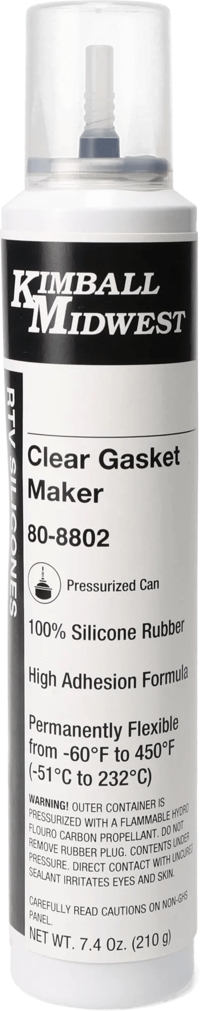 Clear RTV Original Formula Silicone Gasket Maker & Sealant - 7.4 oz. Pressurized Can - 12 Pack