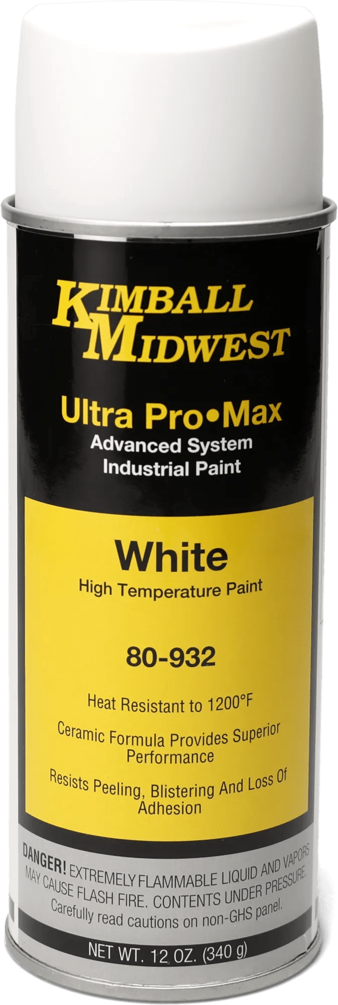 Flat White Ultra Pro•Max Spray-On High-Temperature Coating - 16 oz. Can - 12 Pack