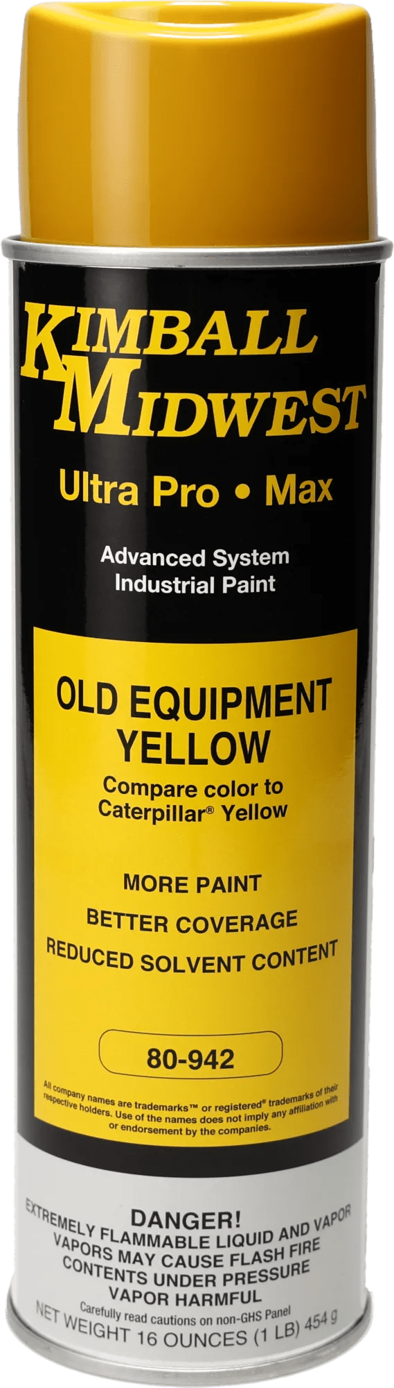 Equipment Yellow Ultra Pro•Max Oil-Based Enamel Spray Paint - 20 oz. Can