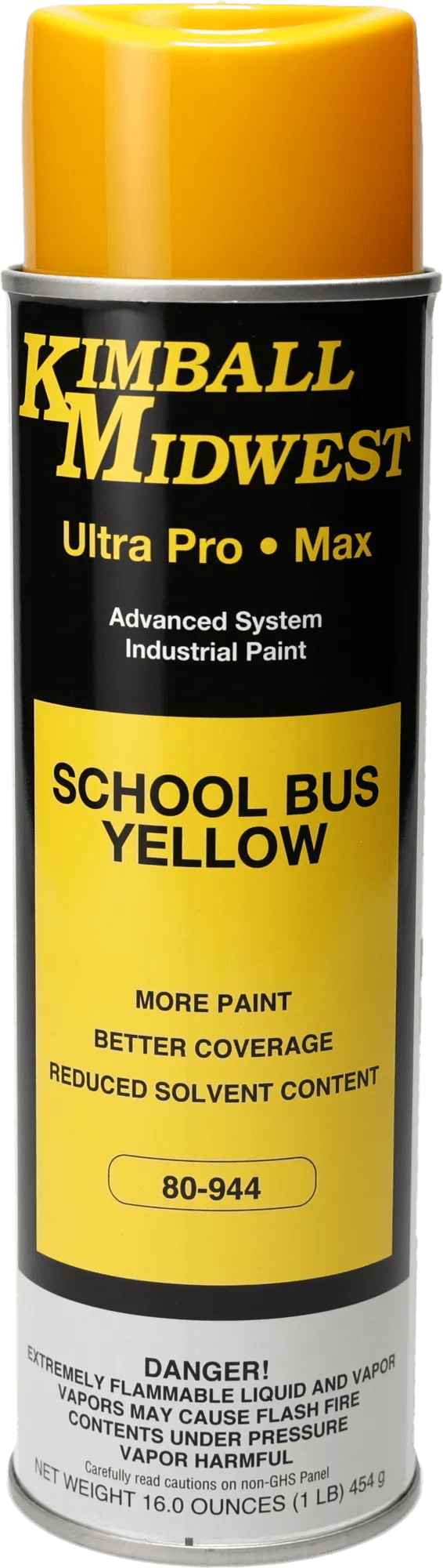 School Bus Yellow Ultra Pro•Max Oil-Based Enamel Spray Paint - 20 oz. Can - Case - 12 Pack