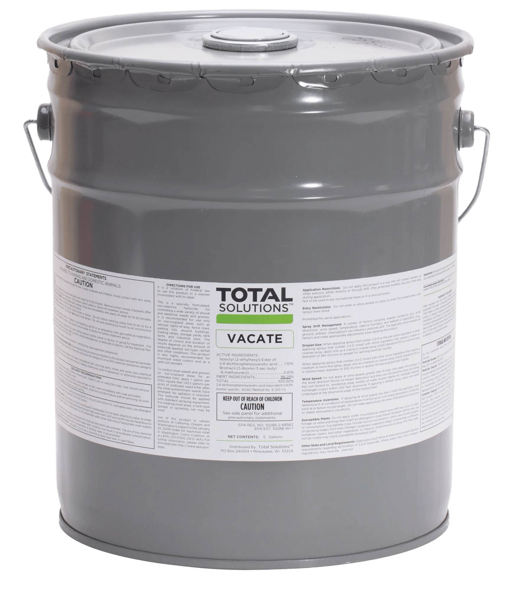 Vacate™ Non-Selective Total-Kill Herbicide - 5 gals