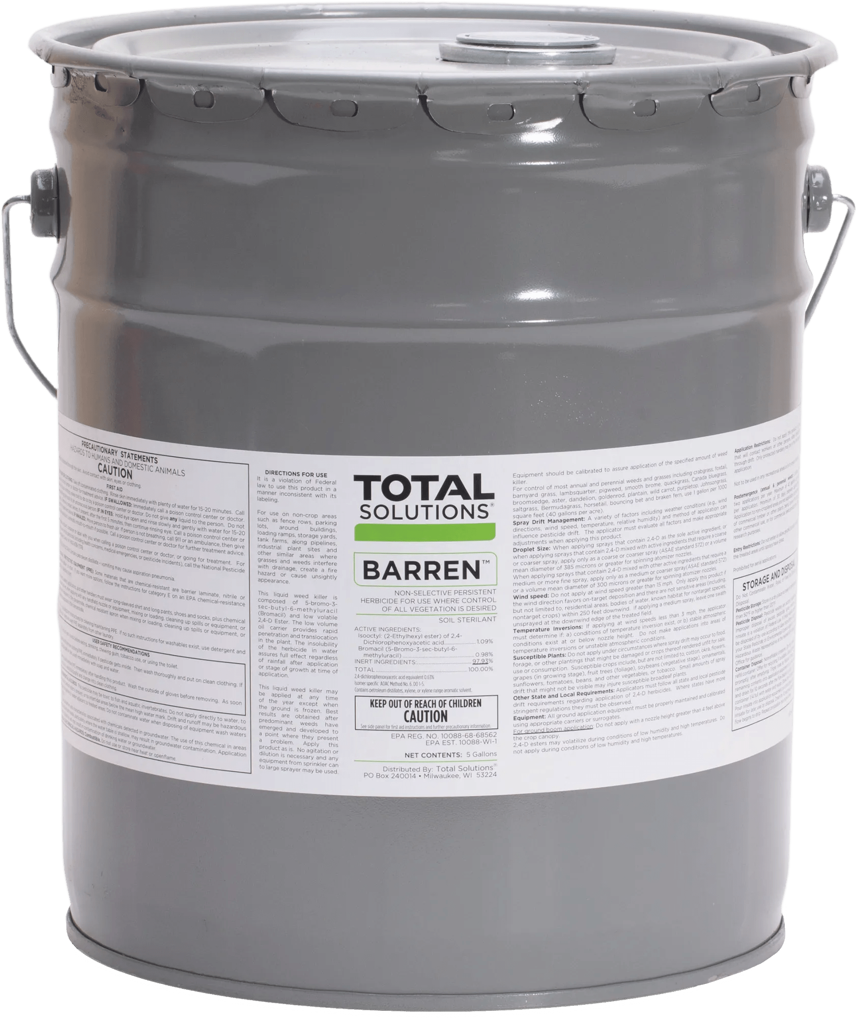 Barren™ Non-Selective Total-Kill Herbicide - 5 gals