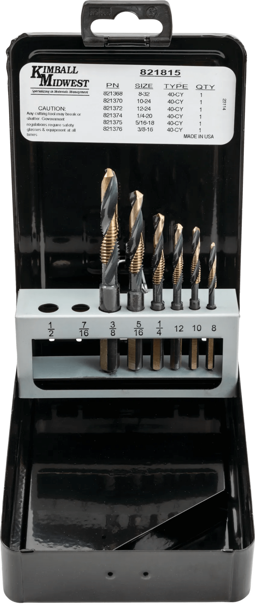 6 Piece Coarse Thread Cryo-Gen Power-Tap Set (#8 - 3/8")
