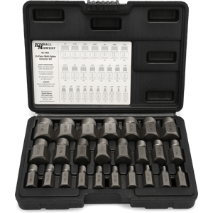 25 Piece Multi-Spline Screw Extractor Set (1/8" - 7/8")