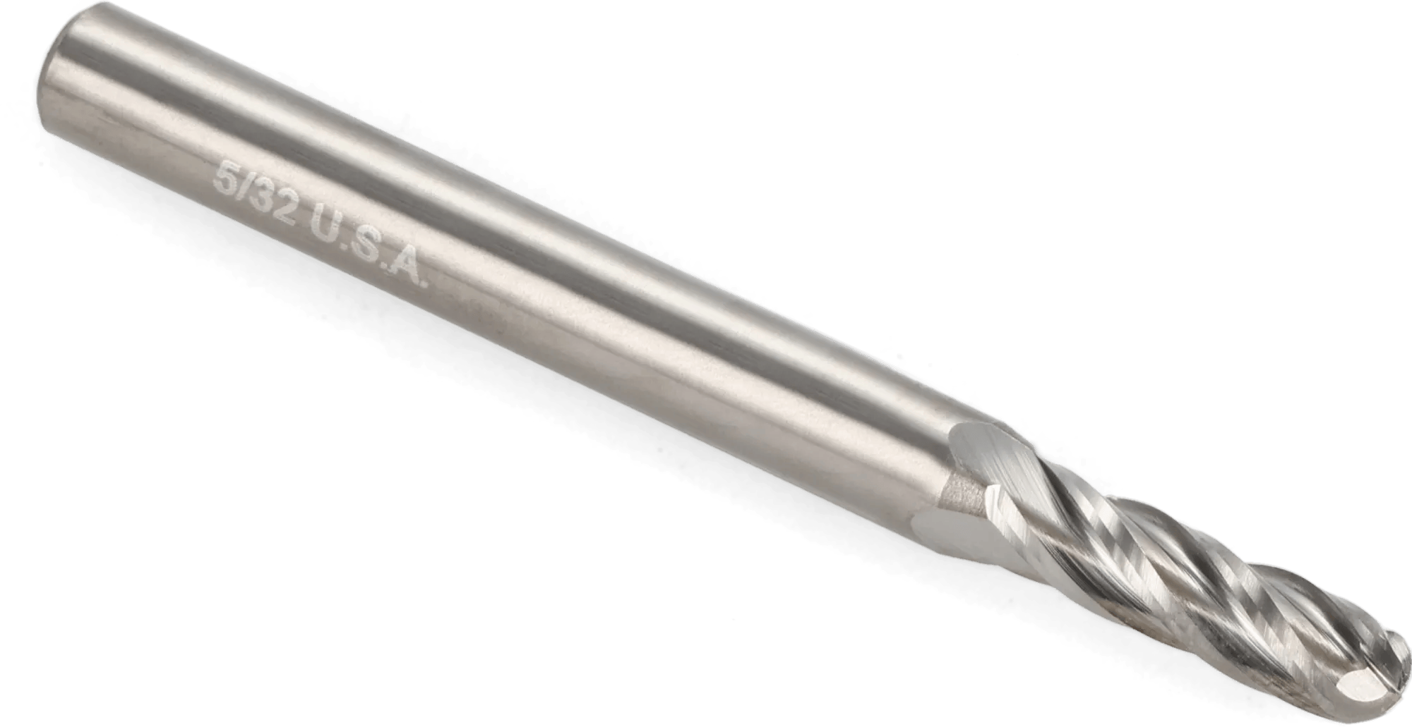 5/32" Extended 4-Flute Ball Nose Flute End Mill