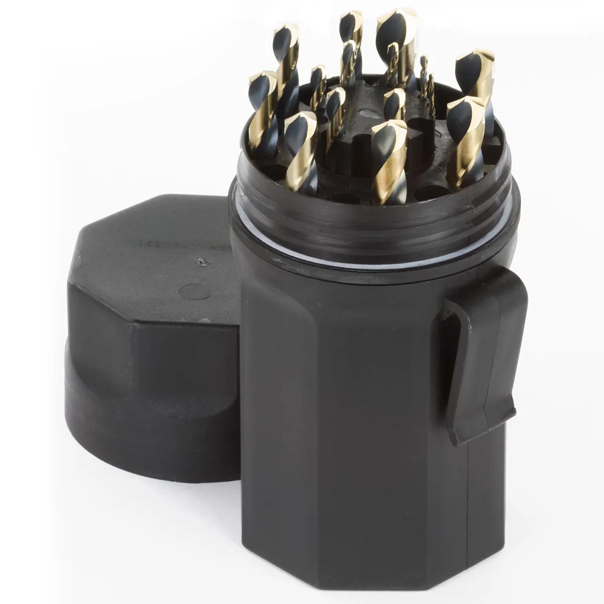 15 Piece Super Primalloy® Industrial Length (Jobber) Drill Set (1/16" - 1/2")