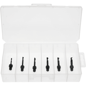 6 Piece M42 Cobalt Threaded Shank Short Drill Bit Set (#10 - #40)