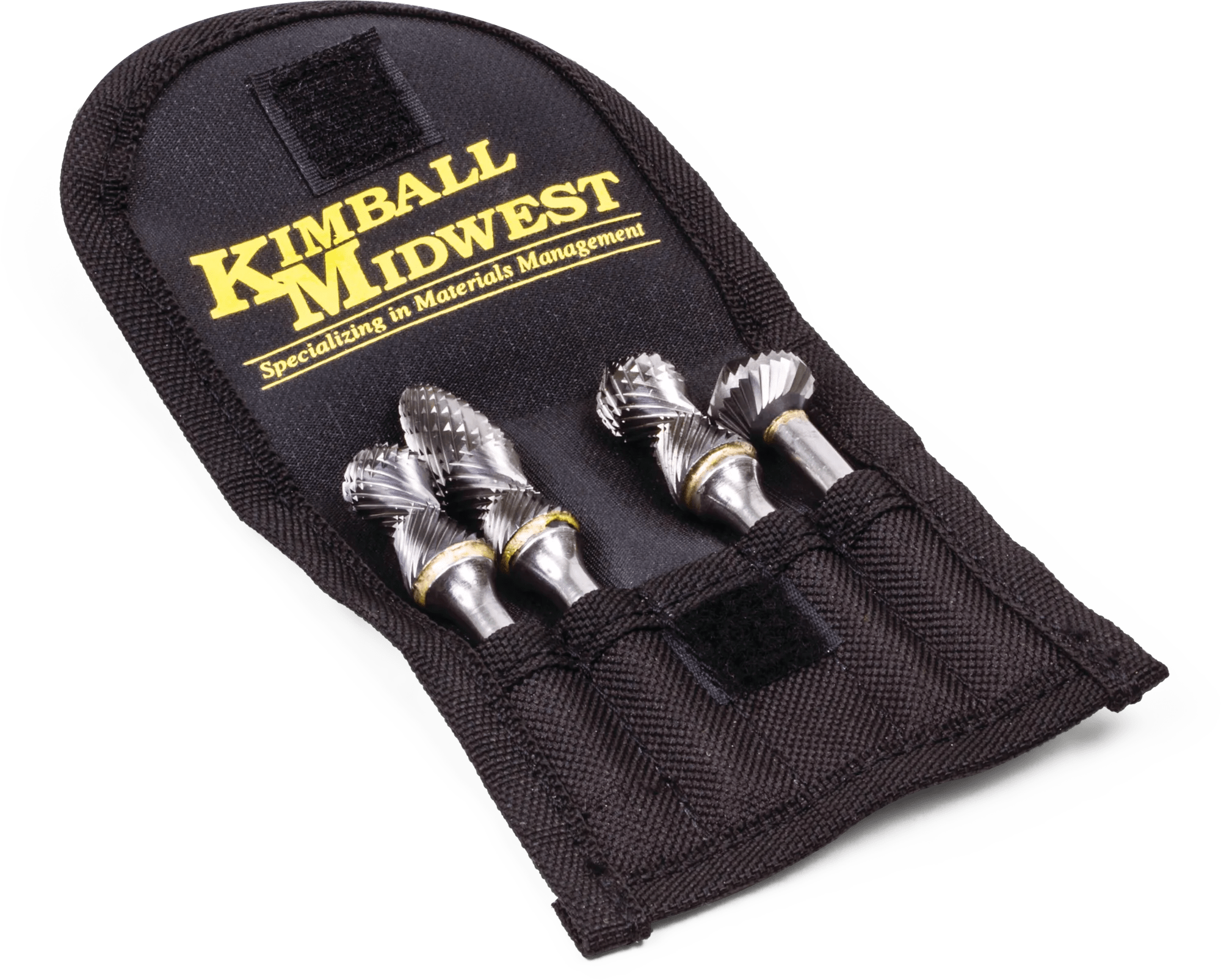 4 Piece 1/4" Tungsten Carbide Multi Bur Kit in Pouch Pack
