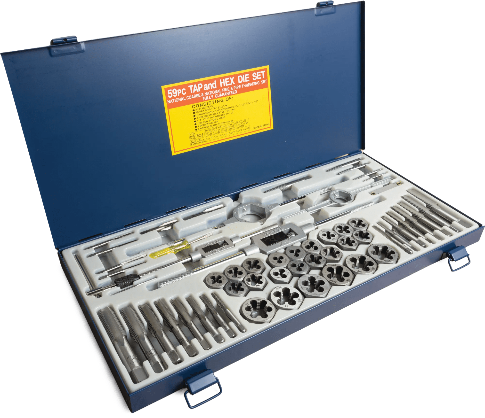 58 Piece USS & SAE Tap & Die Set