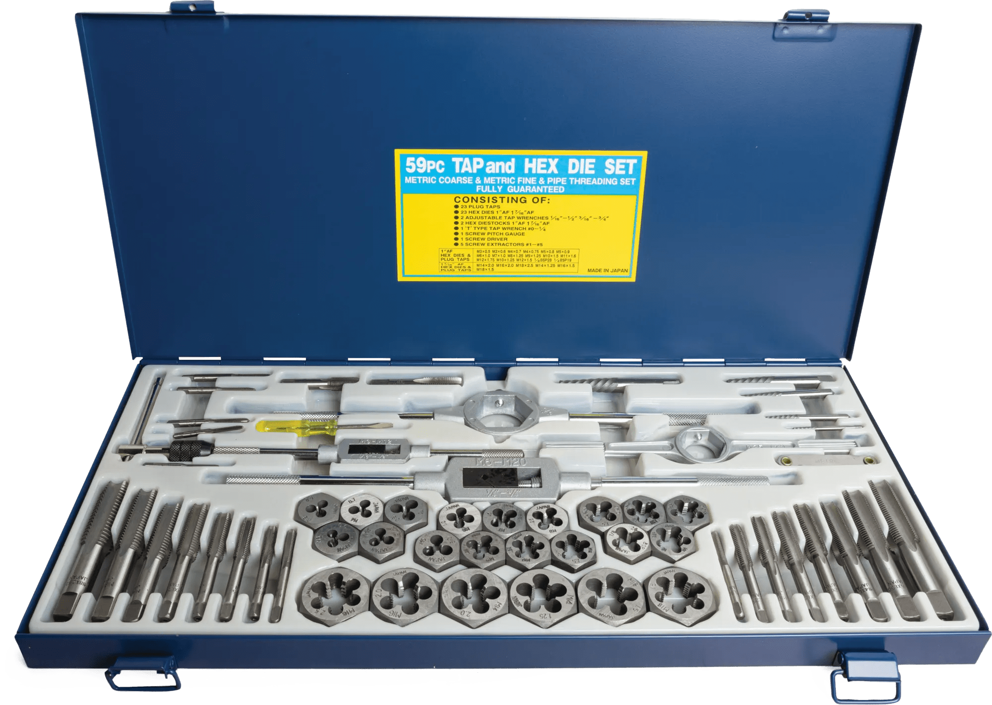 58 Piece Metric Tap and Die Set