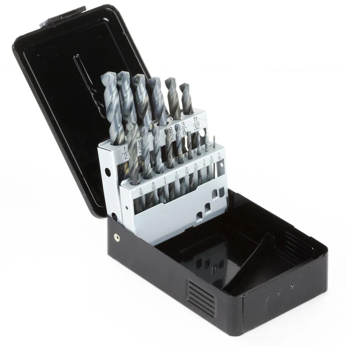 15 Piece Primalloy Industrial (Jobber) Length Drill Set (1/16" - 1/2")
