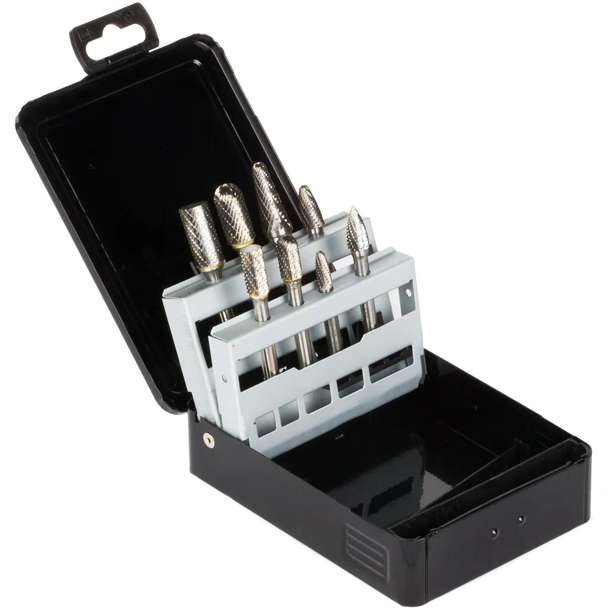 4 Piece 1/4" Tungsten Carbide Bur Kit for Non-Ferrous Metal