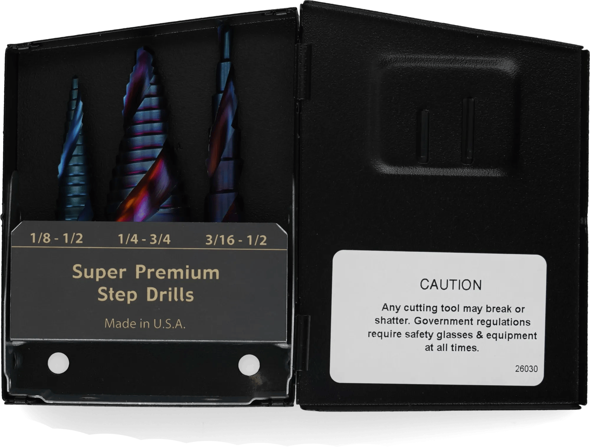 3 Piece SP Edge Step Drill Bit Set (1/8" - 1/2", 3/16" - 1/2", 1/4" - 1")