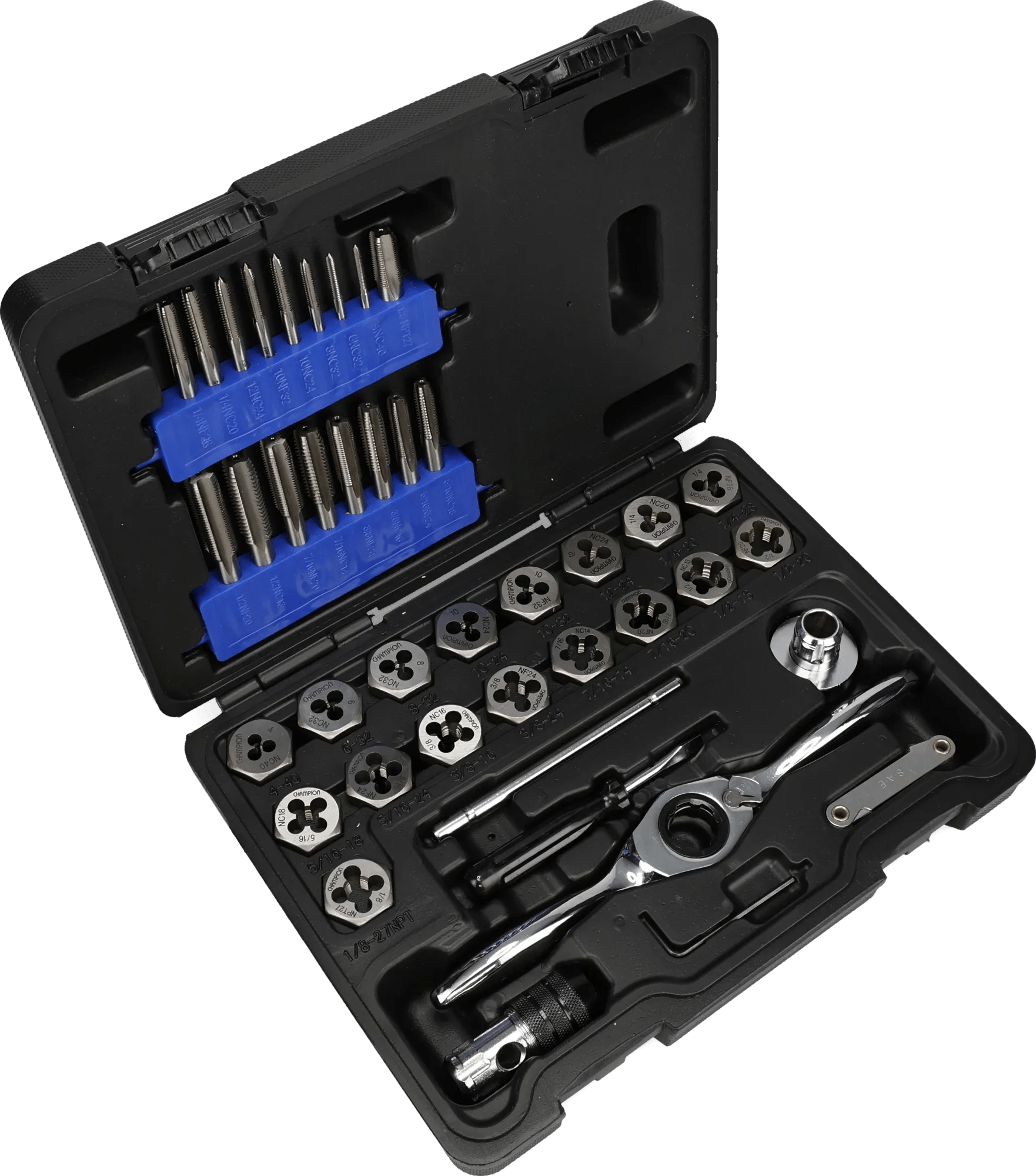 41 Piece USS & SAE High Speed Steel Tap & Die Set