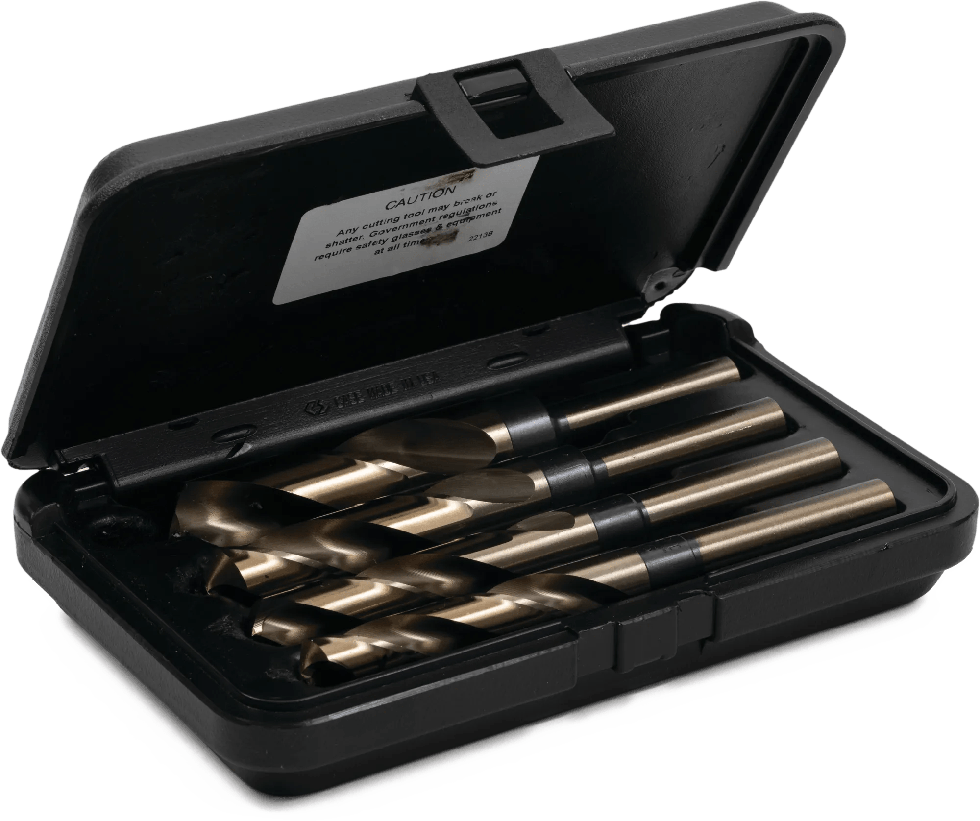 4 Piece Super Primalloy 1/2" Reduced Shank Cobalt Drill Bit Set