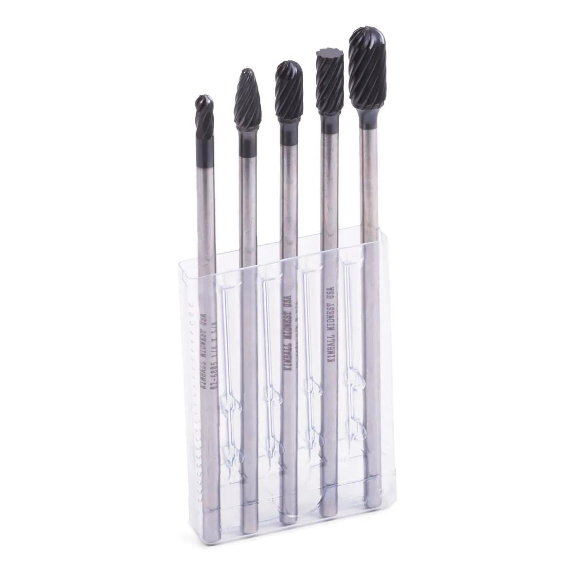 6 Piece Black Maxx™ 6" Shank Tungsten Carbide Bur Set For Use With Stainless Steel