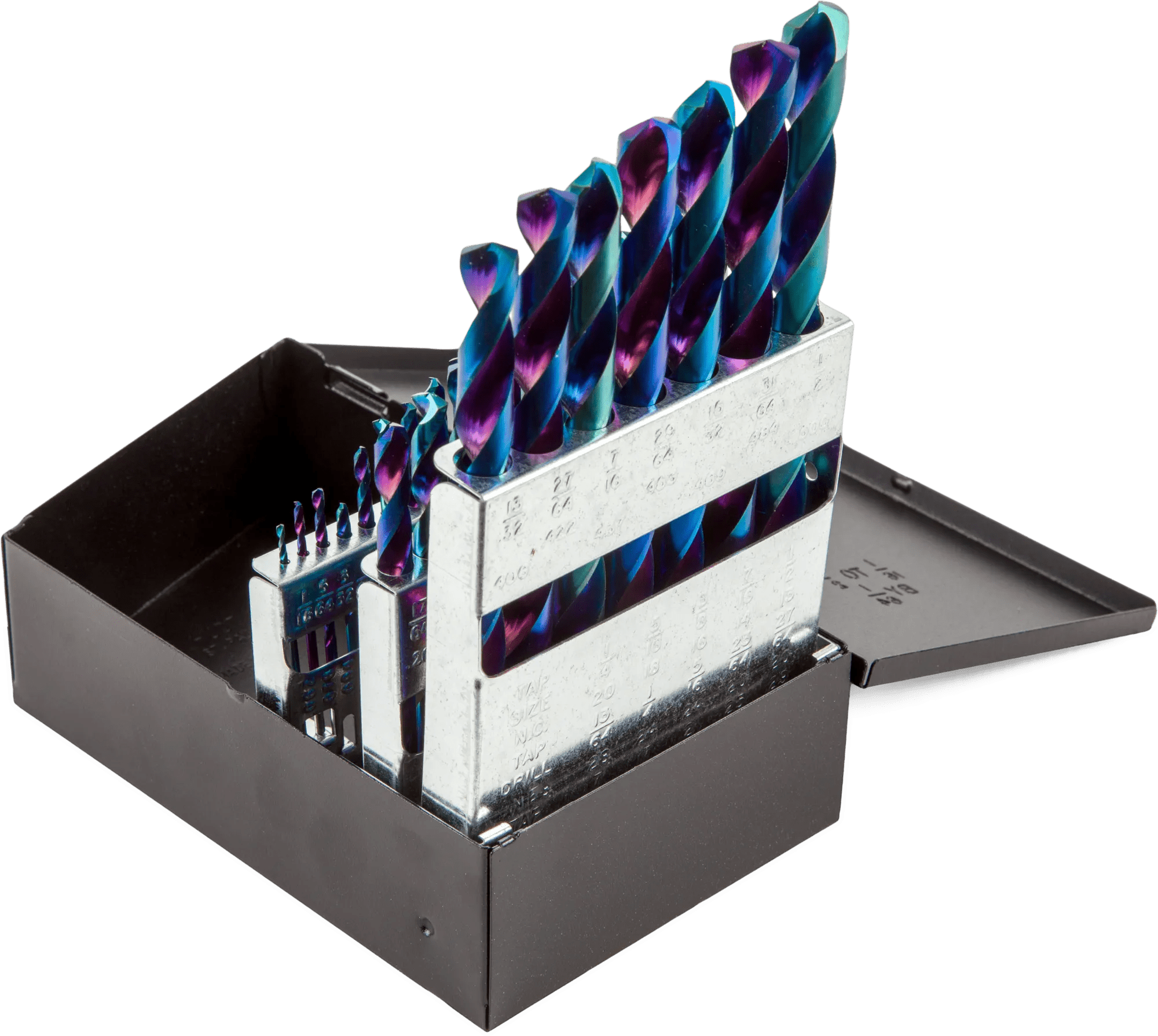 29 Piece Super Primalloy® Edge Maintenance Length Hand Held Index Drill Bit Set (1/16" - 1/2" by 64ths)