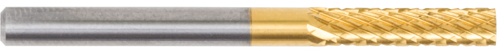 1/8 x 9/16 TiN Cylindrical End Bur