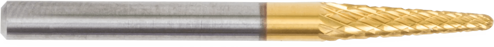 1/8 x 1/2 TiN Tree Pointed End Bur