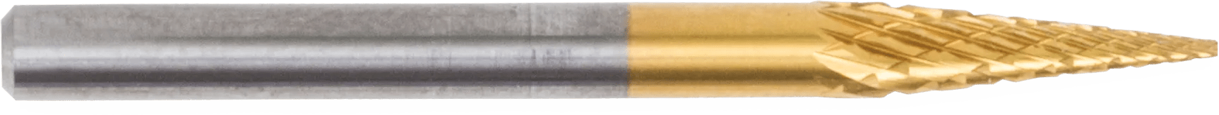 1/8 x 1/2 TiN Cone End Bur