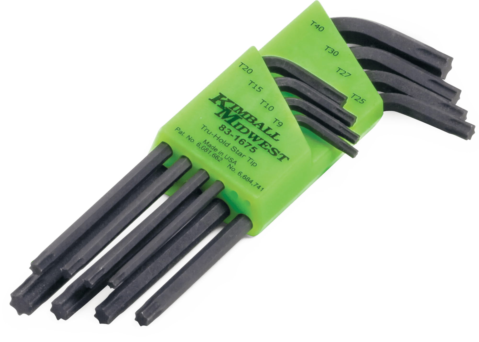 8 Key (T9 - T40) Tru-Hold Star Drive L-Wrench Set