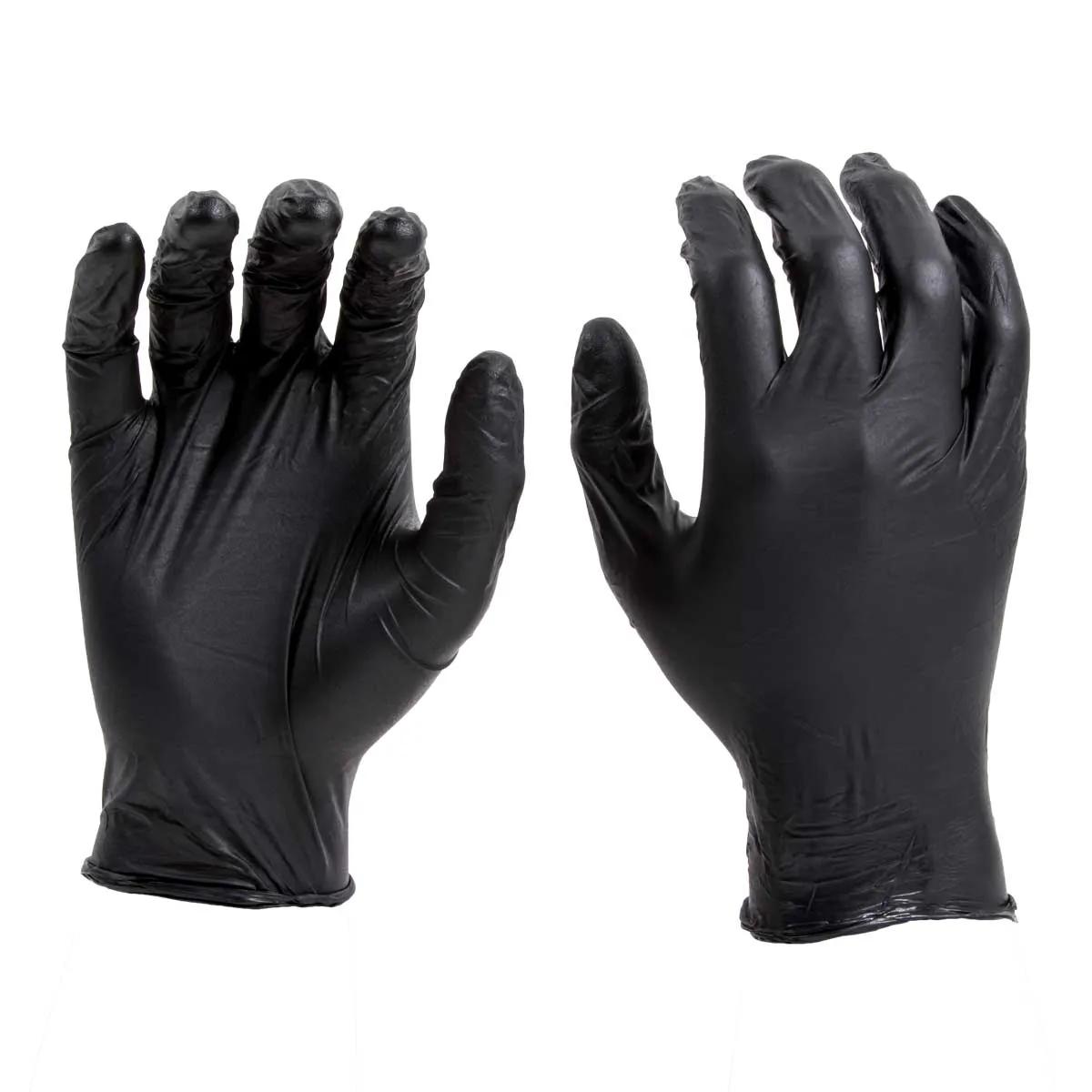 Stealth-Black Disposable Nitrile Gloves
