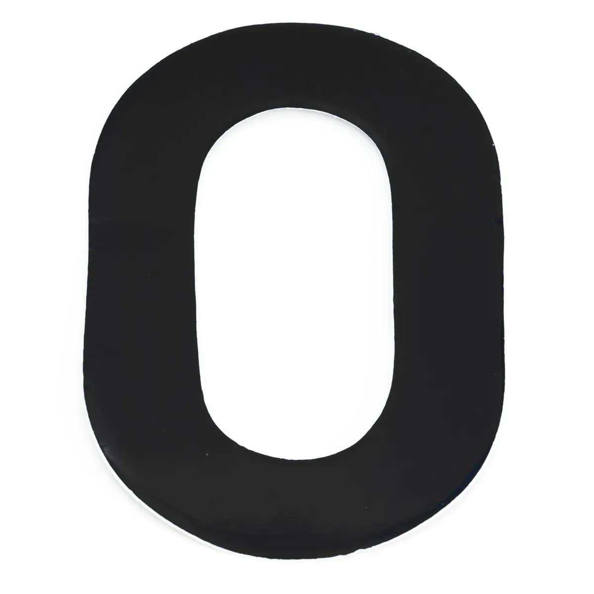 3" Black Vinyl Number #0