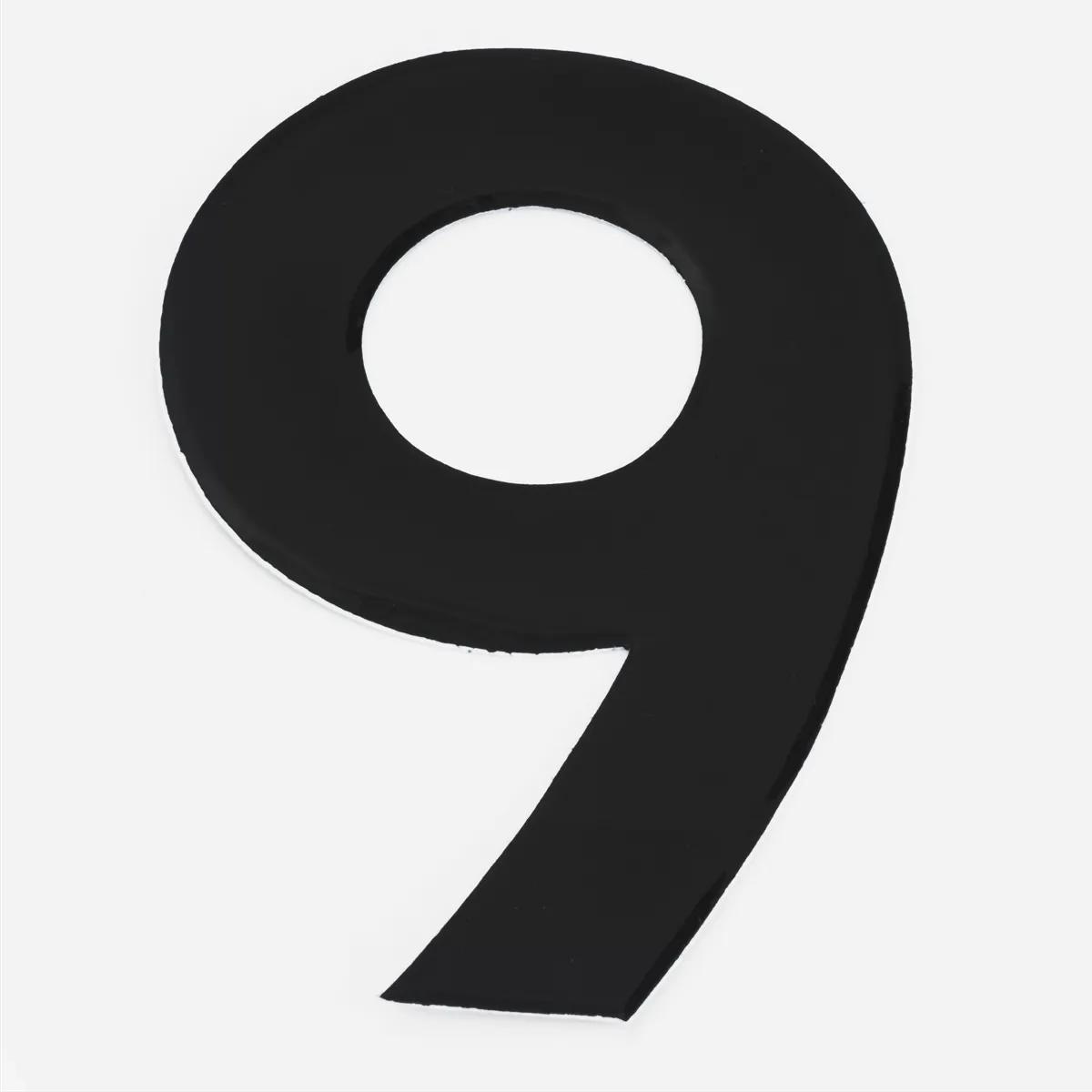 3" Black Vinyl Number #9