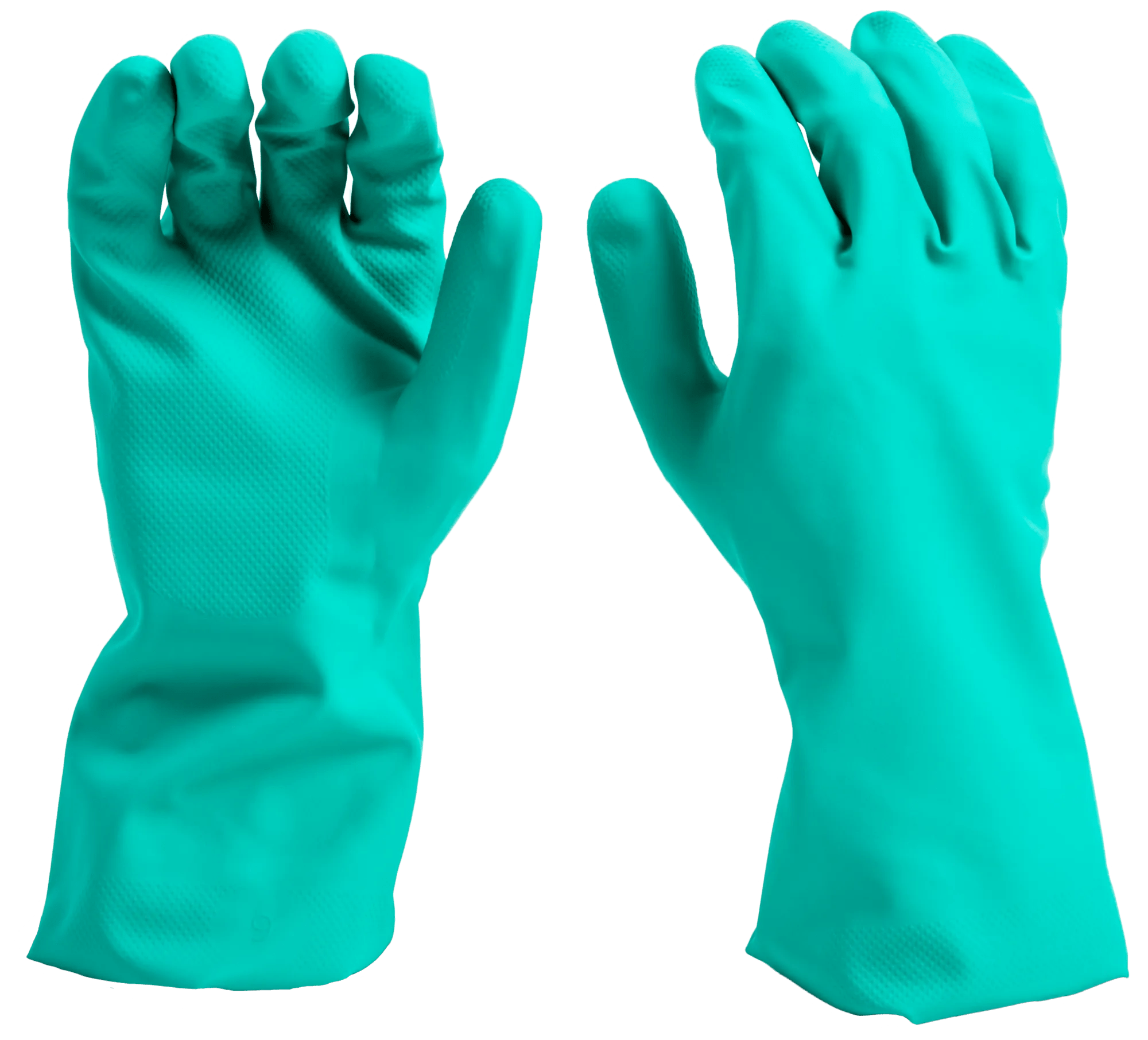 Green Nitrile Lined Gloves