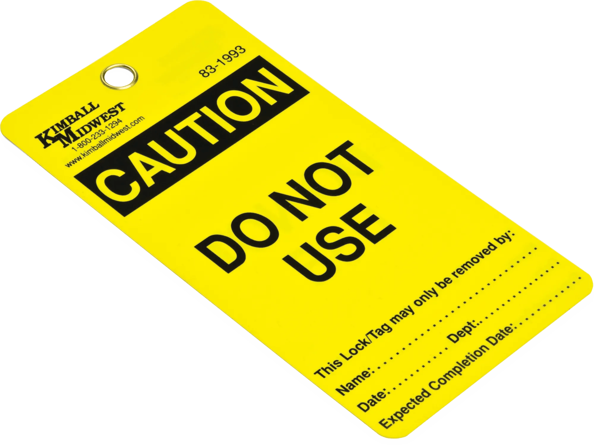 Caution: Do Not Use Vinyl Lockout Tags