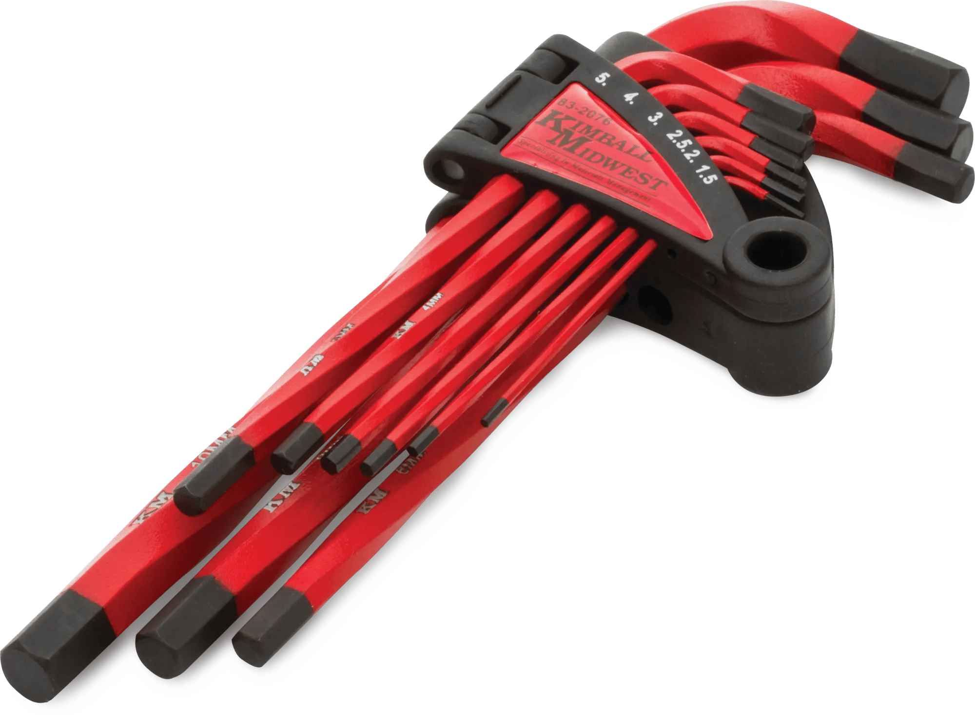 9 Key Metric Heavy-Duty Twisted Hex Key Set