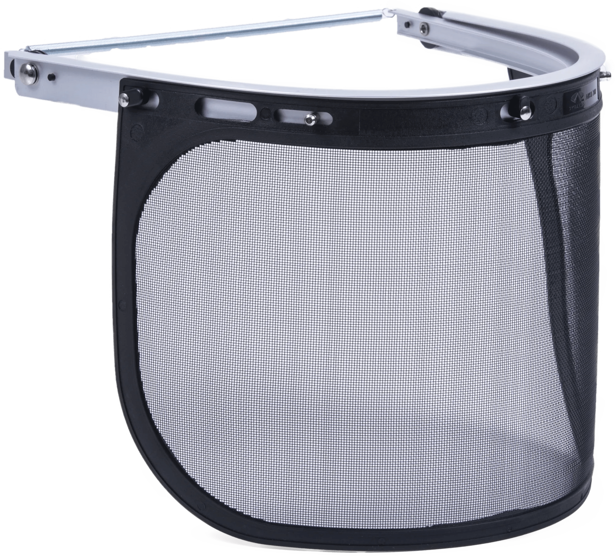 Mesh face shield for hard hat top