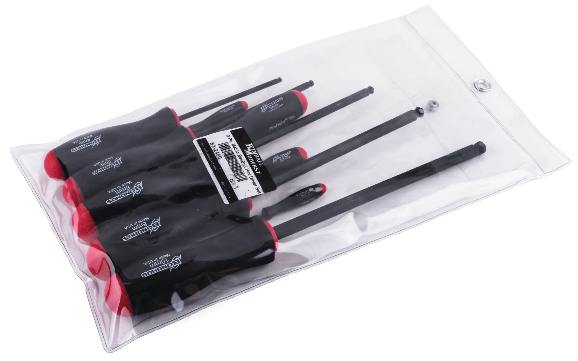 9 Piece Metric Ball End Hex Driver Set